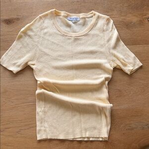 ROWIE - RIB KNIT TEE - BUTTER
